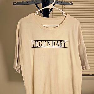 American Apparel - XL - Legendary Text Tee - beige